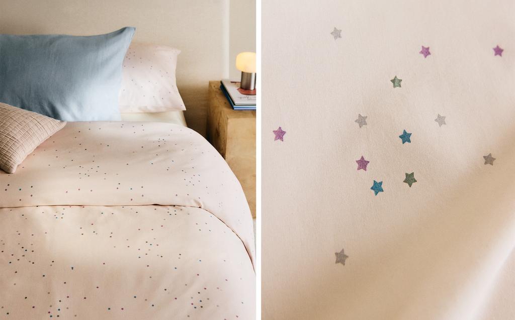 KIDS' STARS COTTON DUVET COVER