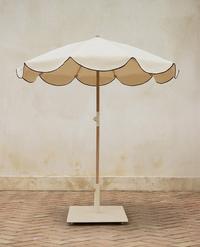 BEACH UMBRELLA WITH CONTRAST EDGE (ø 160CM)