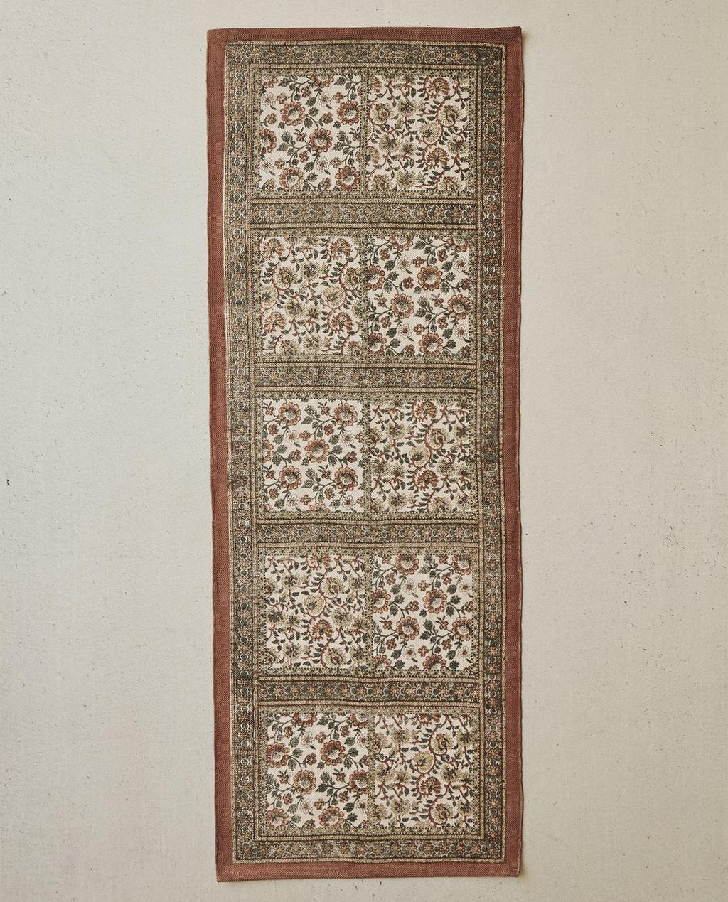 COTTON BLOCK PRINT CARPET RUNNER