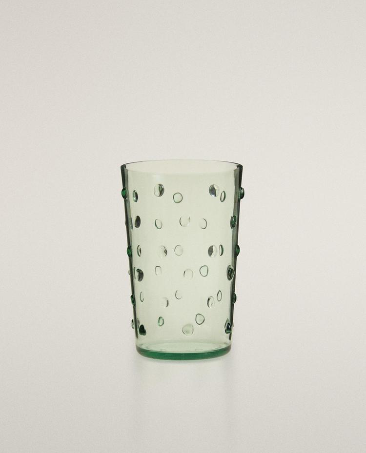 ACRYLIC SOFT DRINK TUMBLER WITH POLKA DOTS