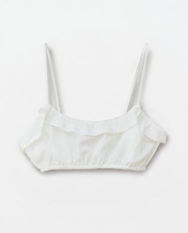RUFFLED LACE CROP TOP
