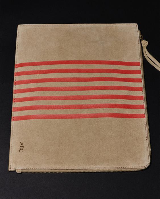 SUEDE DOCUMENT FOLDER
