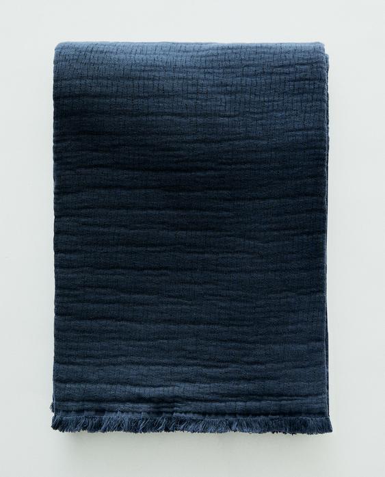 TEXTURED JACQUARD THROW
