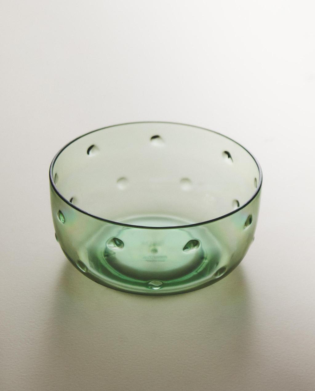 ACRYLIC BOWL WITH POLKA DOTS
