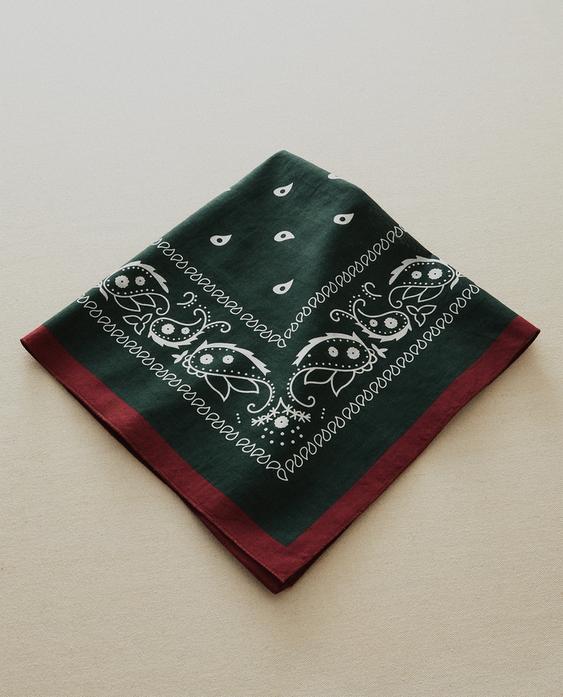 PAISLEY COTTON PET BANDANA