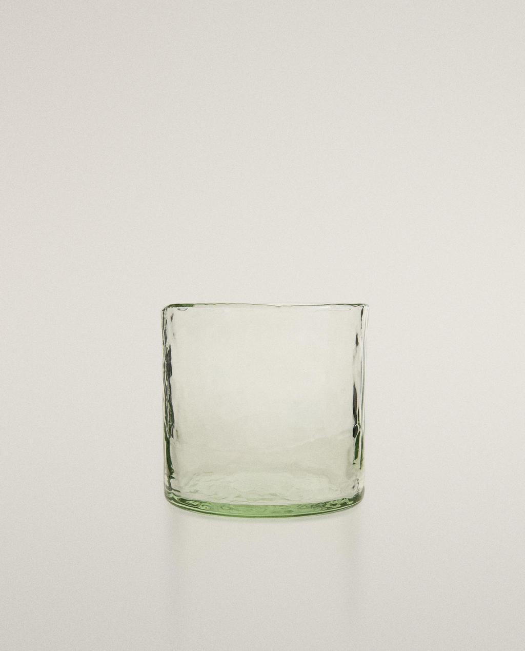 HAMMERED EFFECT GLASS TUMBLER