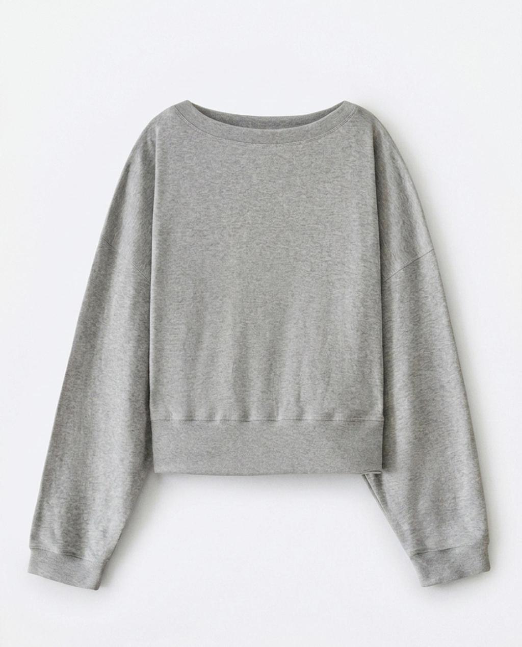 SWEAT-SHIRT EN COTON CACHE-COU