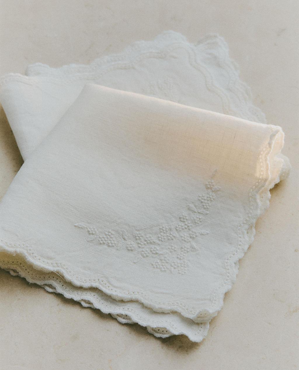 PACK SERVIETTES DE TOILETTE LIN DÉLAVÉ BRODÉES (LOT DE 2)