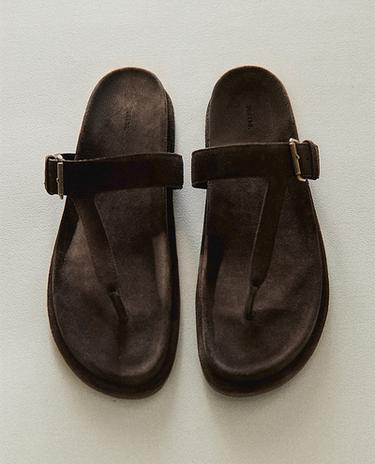 LEDERSANDALE ASYMMETRISCHER RIEMEN