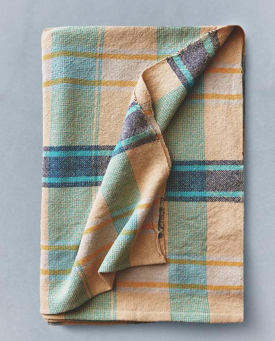 DYED THREAD CHECK TABLECLOTH