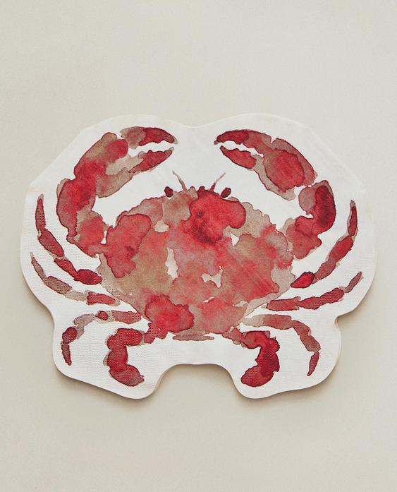PACK OF CRAB PAPER NAPKINS (PACK OF 20)