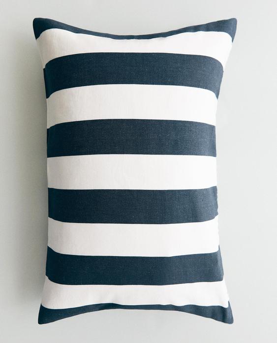 HOUSSE DE COUSSIN RAYURES LARGES