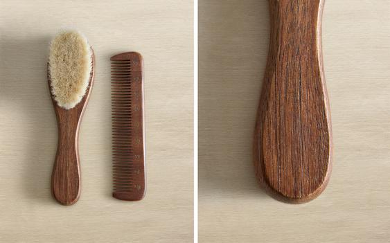 BABY FLORAL BRUSH AND COMB SET