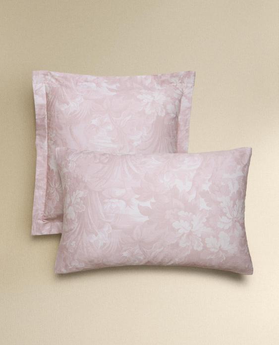 PILLOWCASE WITH FLORAL AND BRANCH PRINT
