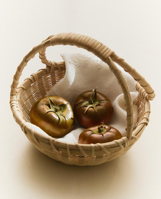 DOUBLE HANDLE BAMBOO BASKET