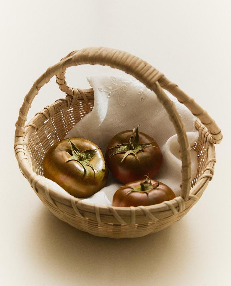 DOUBLE HANDLE BAMBOO BASKET