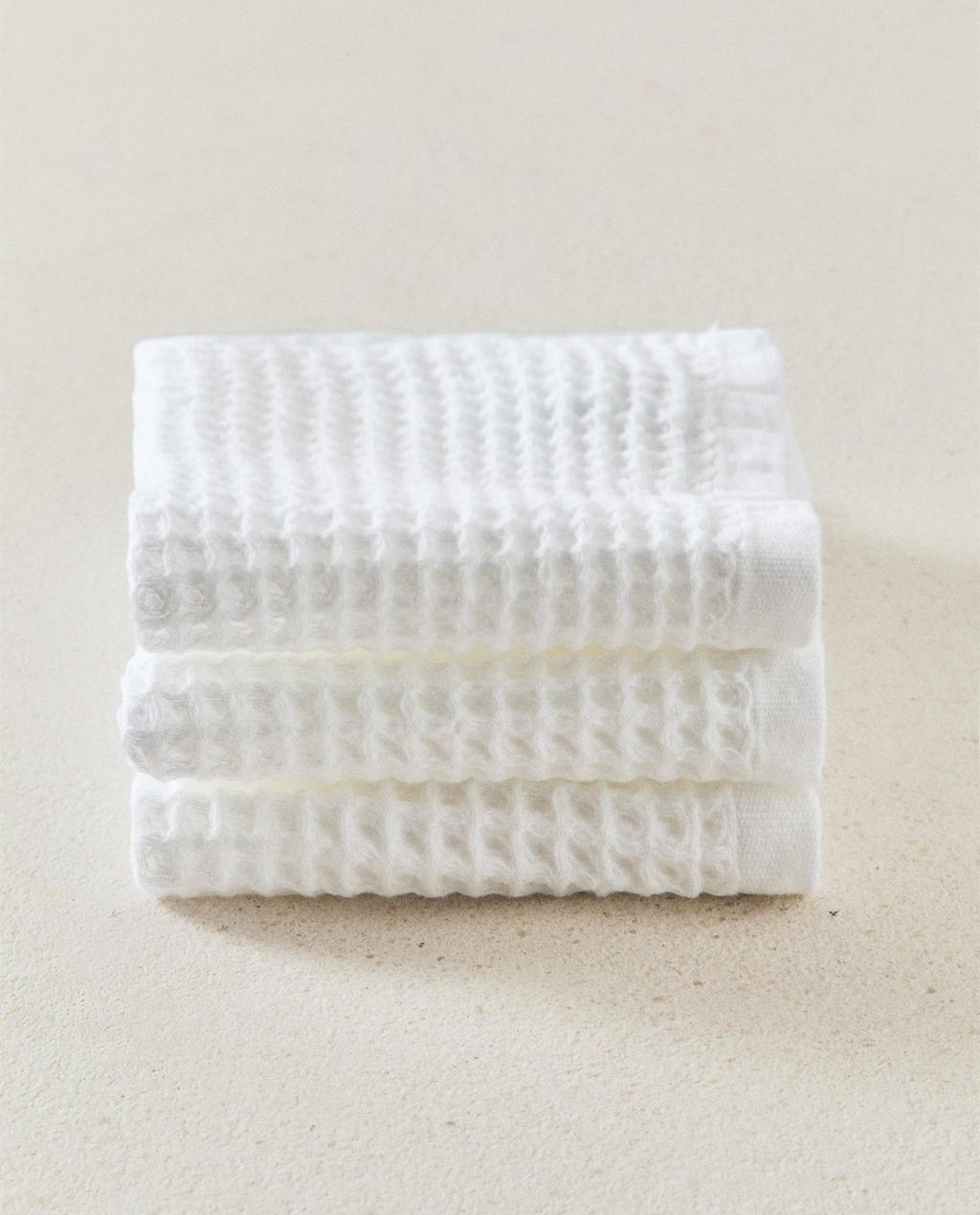 TOALLA TOCADOR ALGODÓN WAFFLE (PACK DE 3)