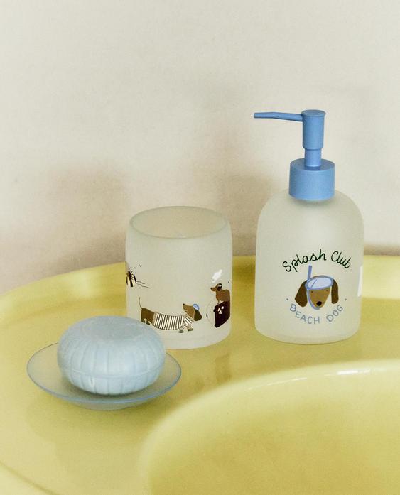 CHILDREN’S DOG-THEMED BATHROOM SET
