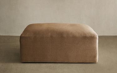 HOCKER AUS GEWASCHENES LEINEN