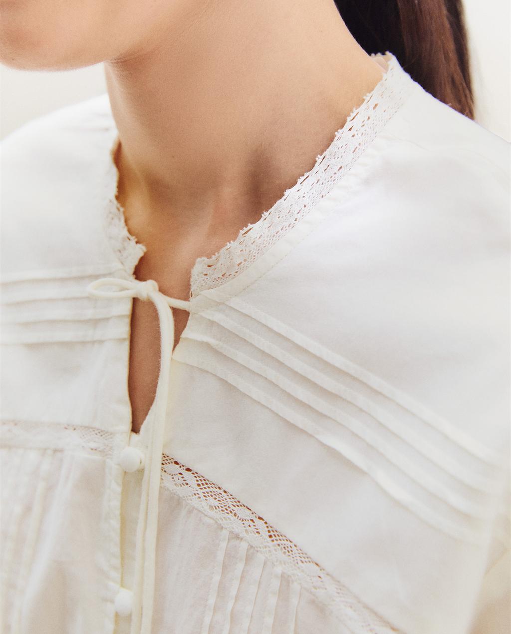 LACE COTTON SHIRT
