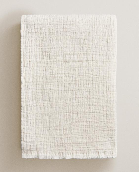 TEXTURED JACQUARD THROW