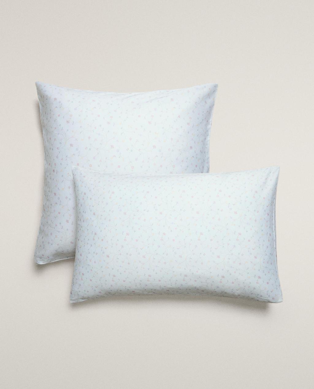 FEDERA DA GUANCIALE IN SATIN A MINI FIORI