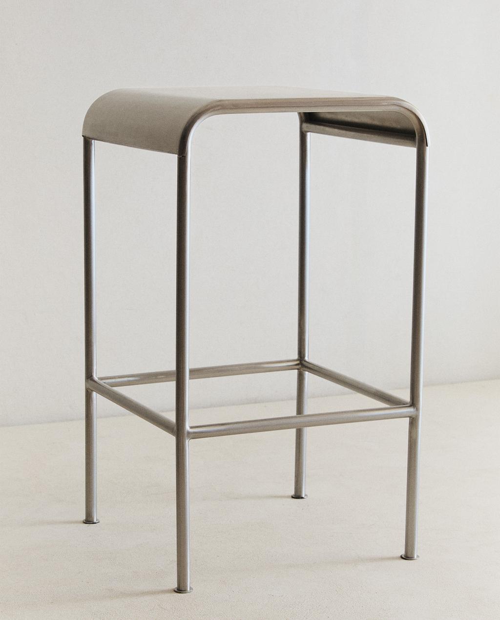 TABURETE ALTO ACERO INOXIDABLE