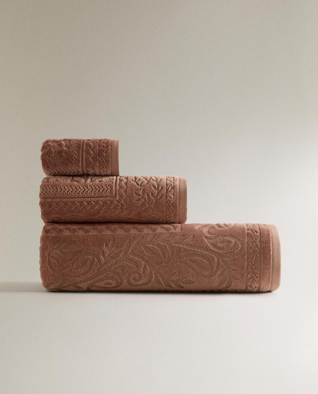 ASCIUGAMANO DA BAGNO JACQUARD FLOREALE