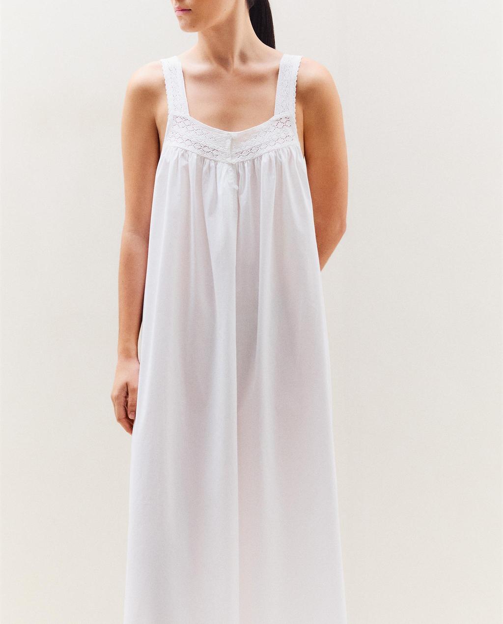 CAMISOLA COM ALÇAS DE ALGODÃO E RENDA