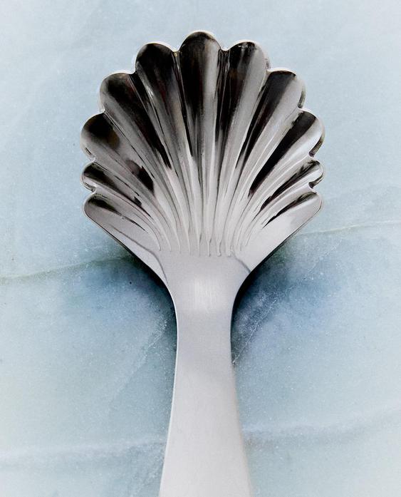 SHELL-SHAPED STEEL DESSERT SPOON SET