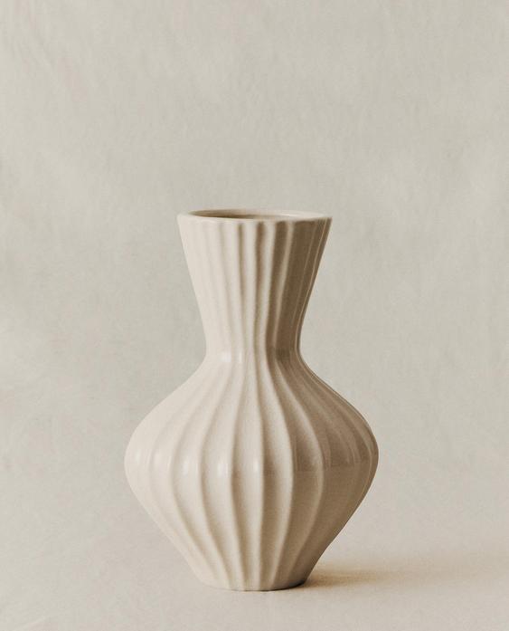VASE RAYÉ MINI EN CÉRAMIQUE ÉMAILLÉE