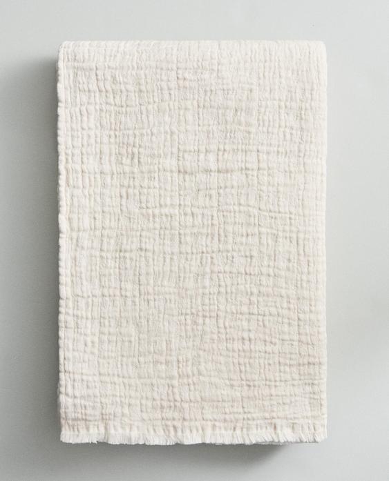 TEXTURED COTTON THROW