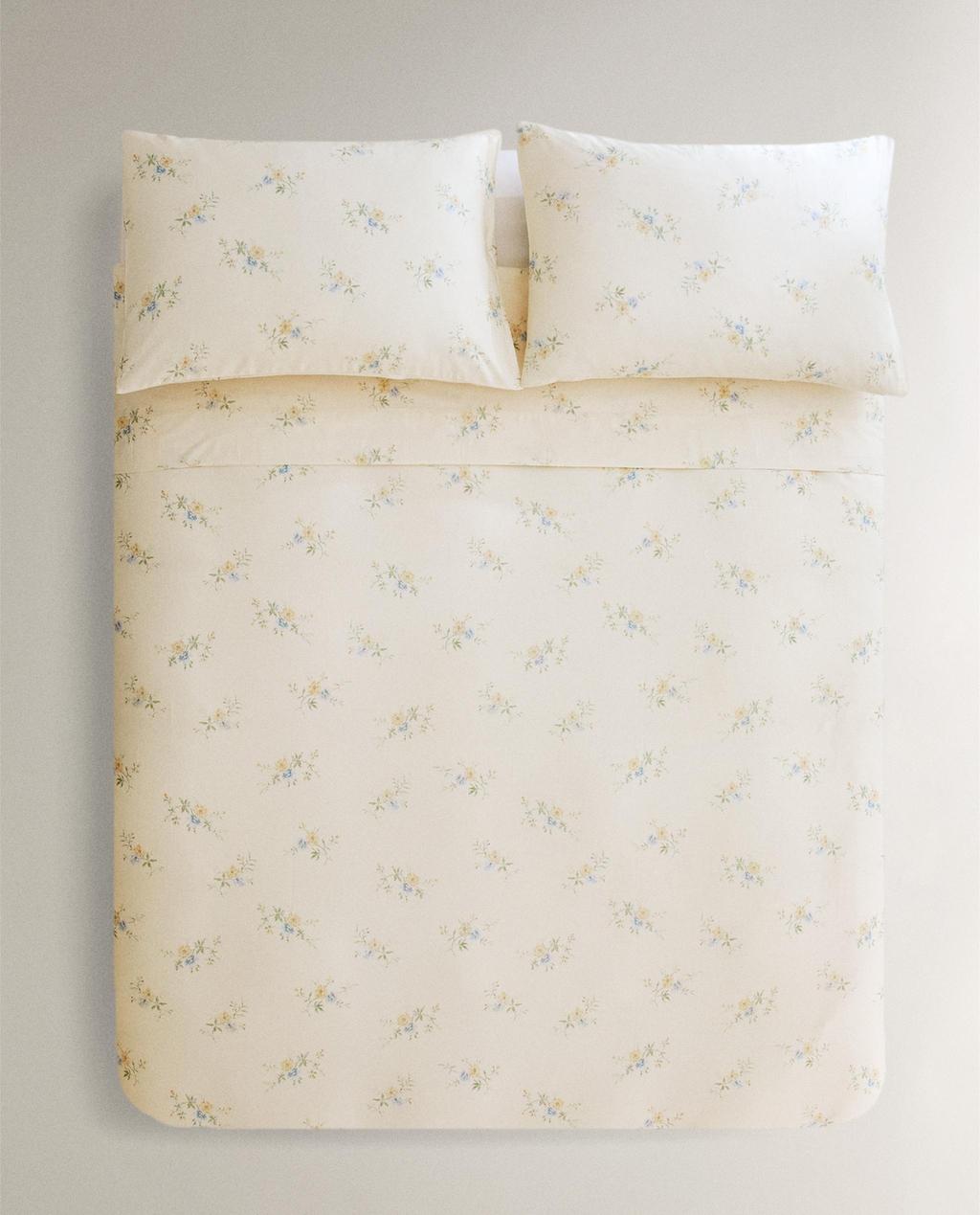 SATEEN FLORAL BOUQUET DUVET COVER
