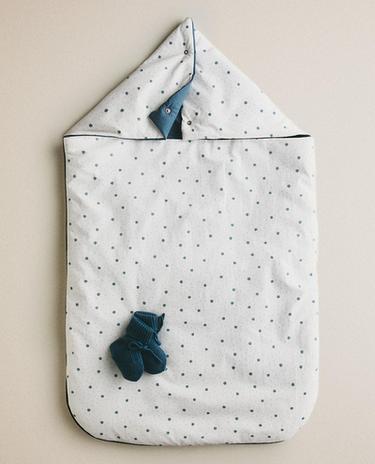 LEAF PRINT COTTON CARRYCOT BABY WRAP