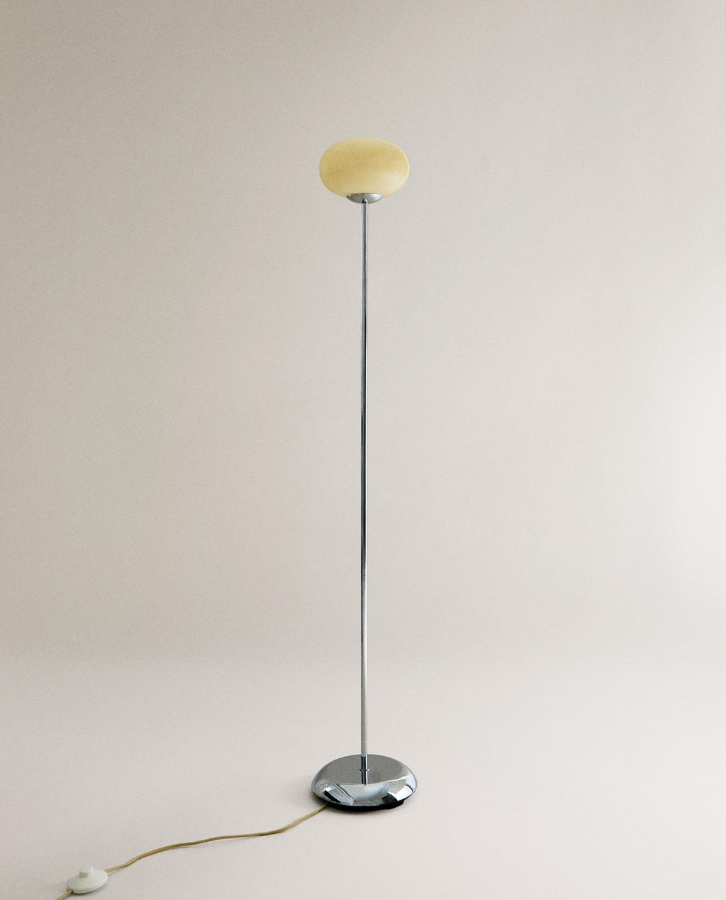 LAMPE DE SOL VERRE ET MÉTAL
