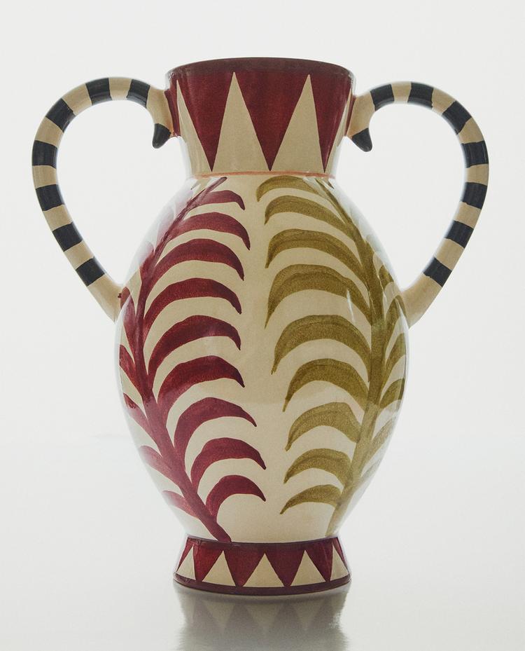 CERAMIC VASE WITH DOUBLE HANDLES