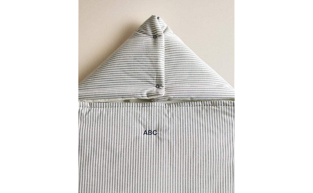 STRIPED COTTON CARRYCOT BABY WRAP