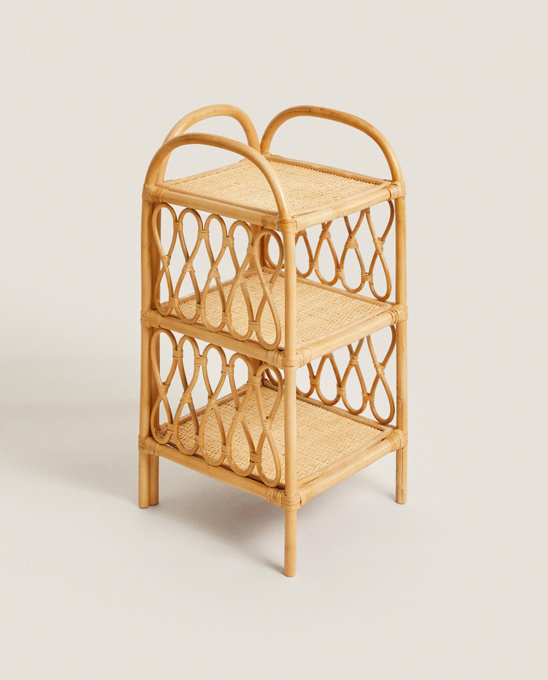 【ZARA  ザラホーム】サイドテーブル　ガラス×ラタン×ウッド 44613080052-a7.jpg?ts=