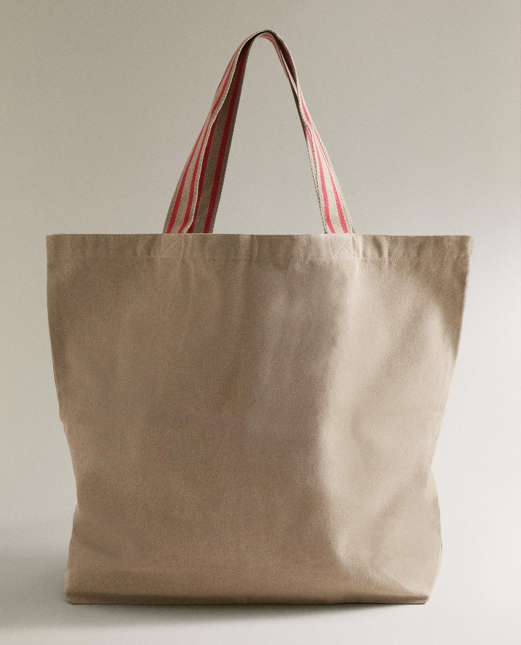 GEANTĂ SHOPPER DIN MATERIAL TEXTIL CU DUNGI