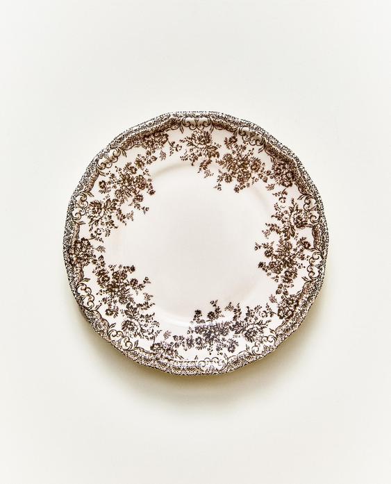 FLORAL EARTHENWARE SIDE PLATE