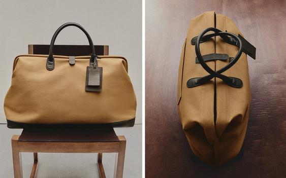 REISETASCHE AUS BAUMWOLLE MIT KNOPF