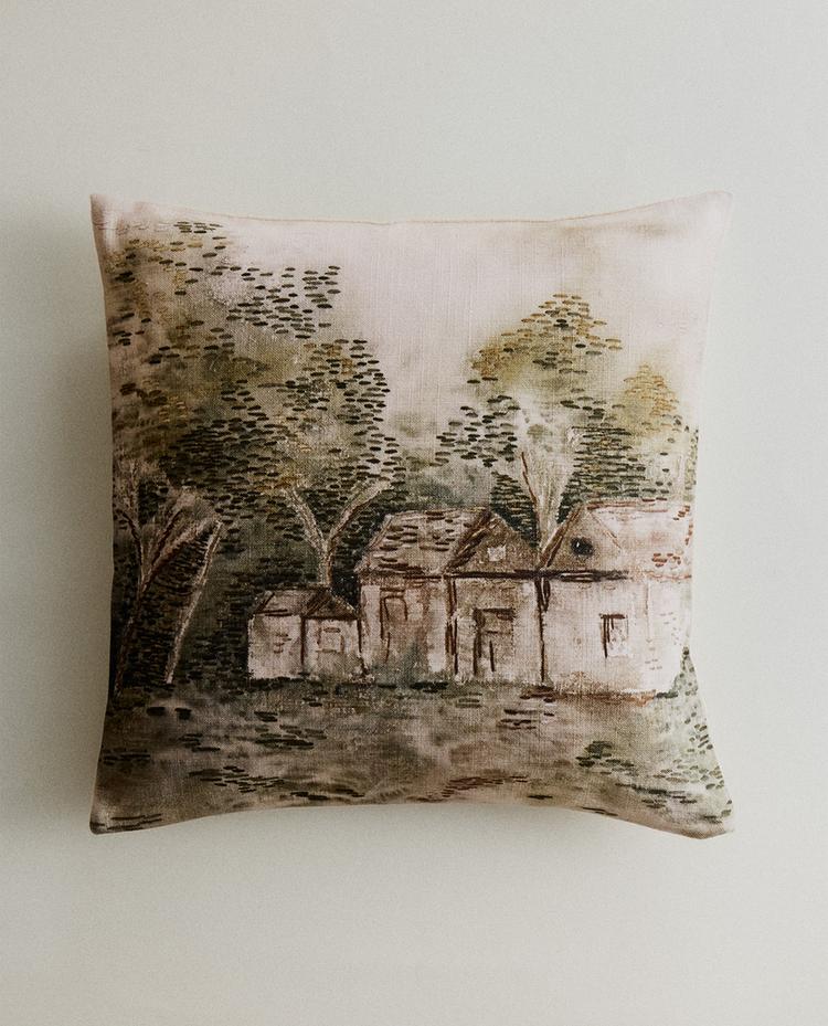HOUSSE DE COUSSIN IMPRIMÉ PAYSAGE