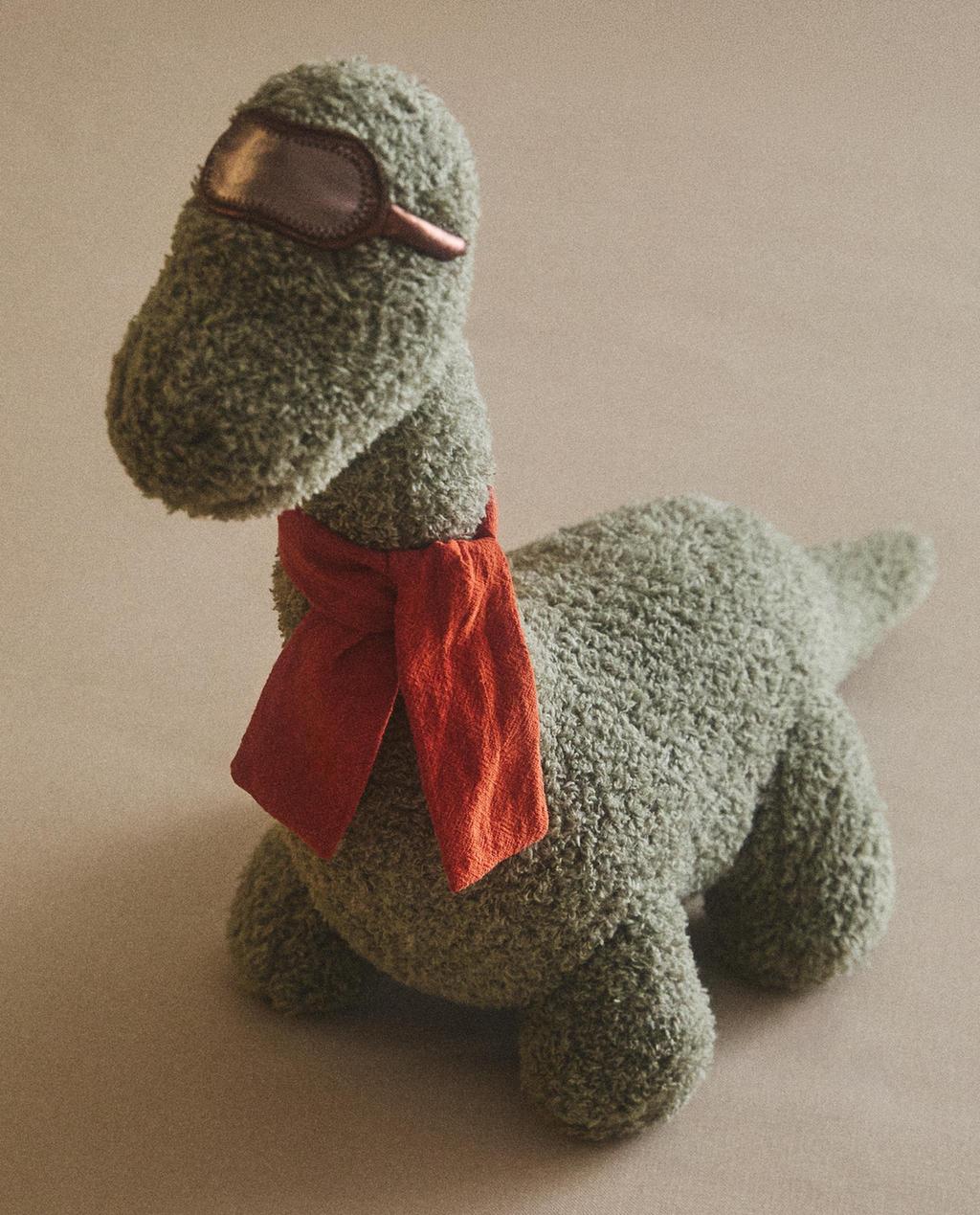 CHILDREN'S DINOSAUR SOFT TOY WITH SCARF