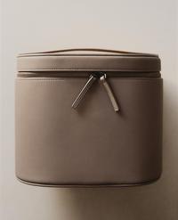 TROUSSE DE TOILETTE RIGIDE CUIR MIROIR