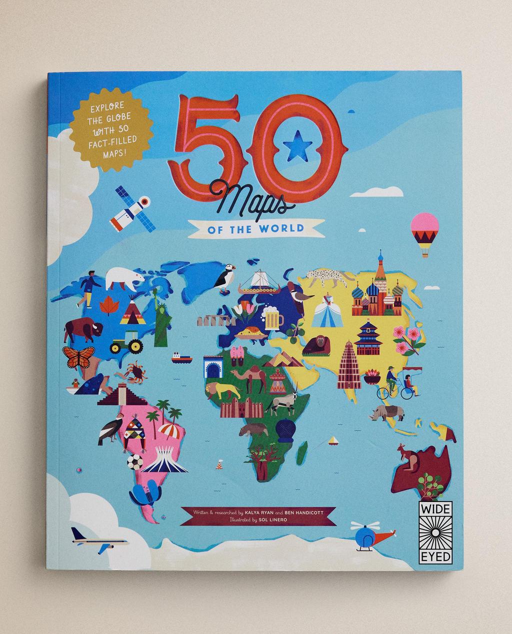 BØRNEBOG: 50 MAPS OF THE WORLD (ENGELSK)