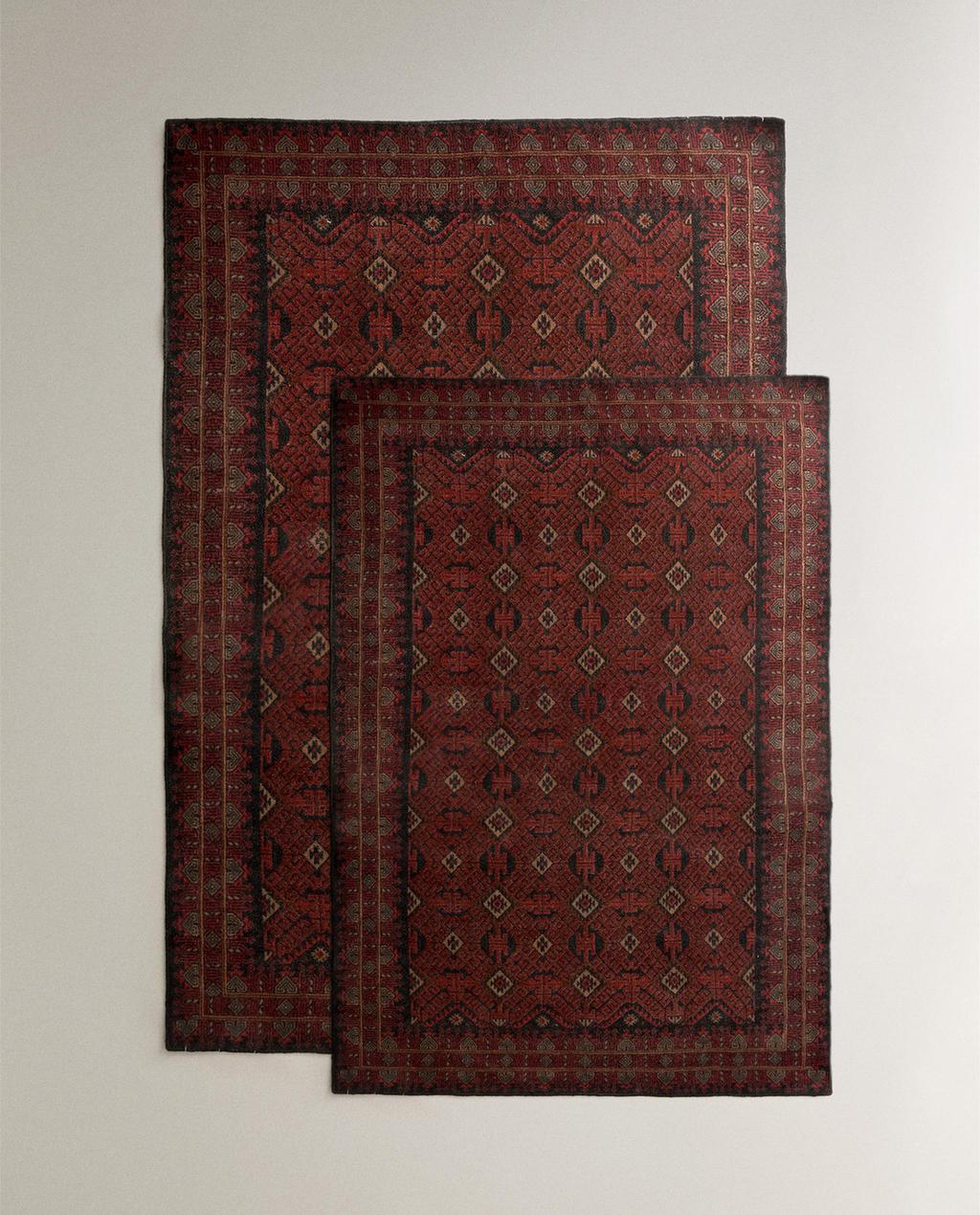 VINTAGE-EFFECT WOOL RUG