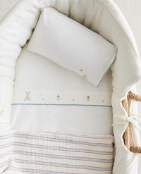 SET FUNDA ALMOHADA Y SÁBANA ENCIMERA CUNA CONEJO