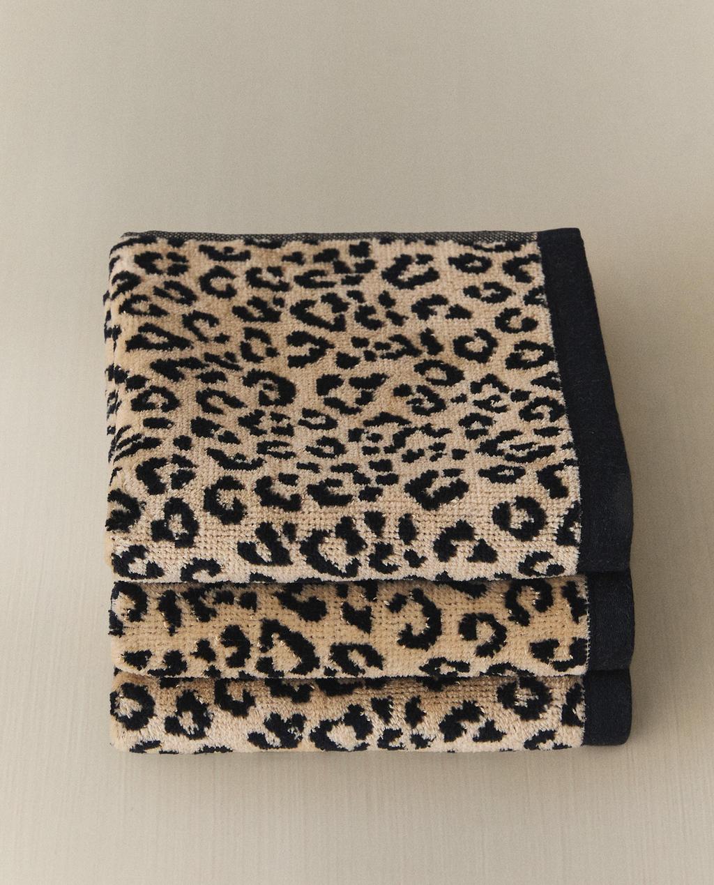 PACK OF ANIMAL PRINT VELOUR HAND TOWELS (PACK OF 3)