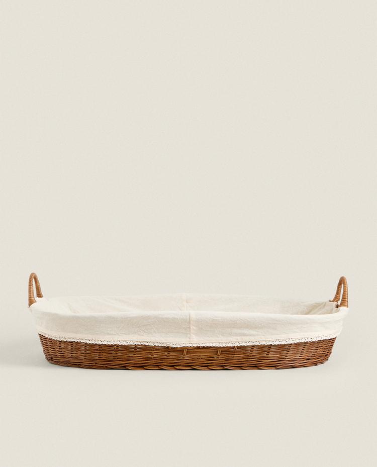 سلة بساط تغيير من الخيزران سلة بساط تغيير من الخيزران