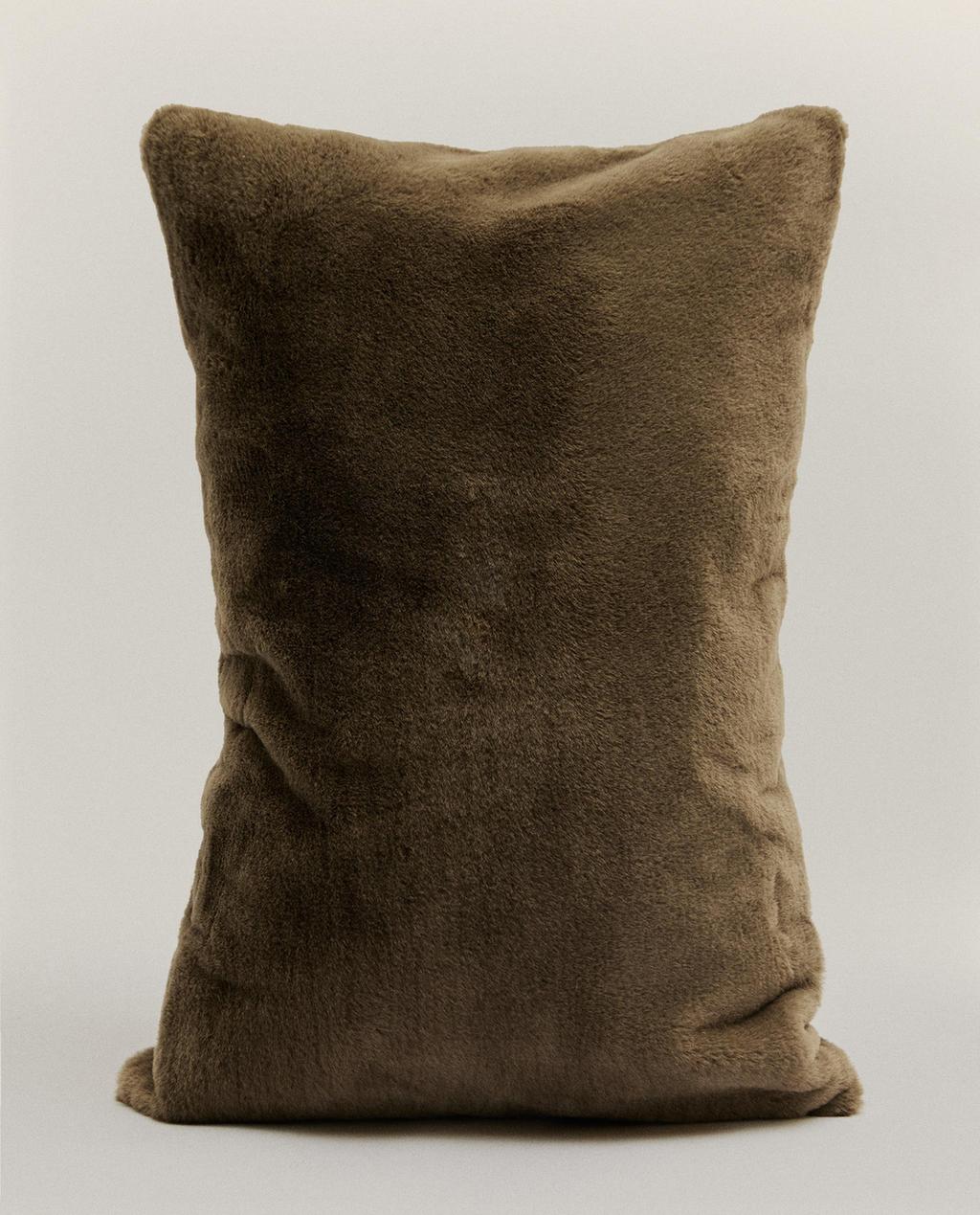 HOUSSE DE COUSSIN FOURRURE RASE UNIE